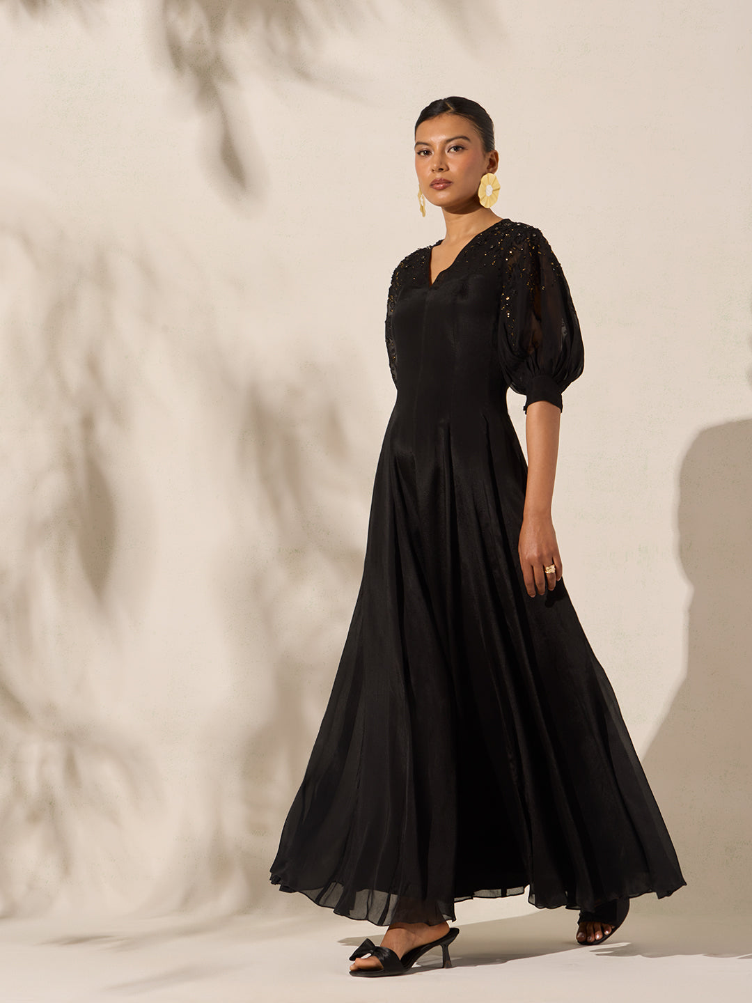 Embellished Maxi Dress - Black