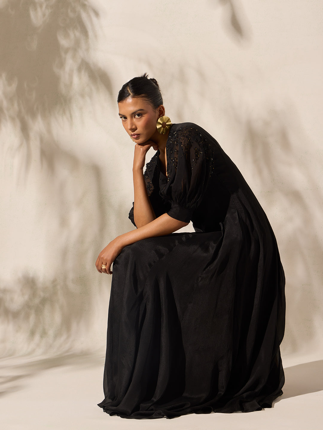 Embellished Maxi Dress - Black