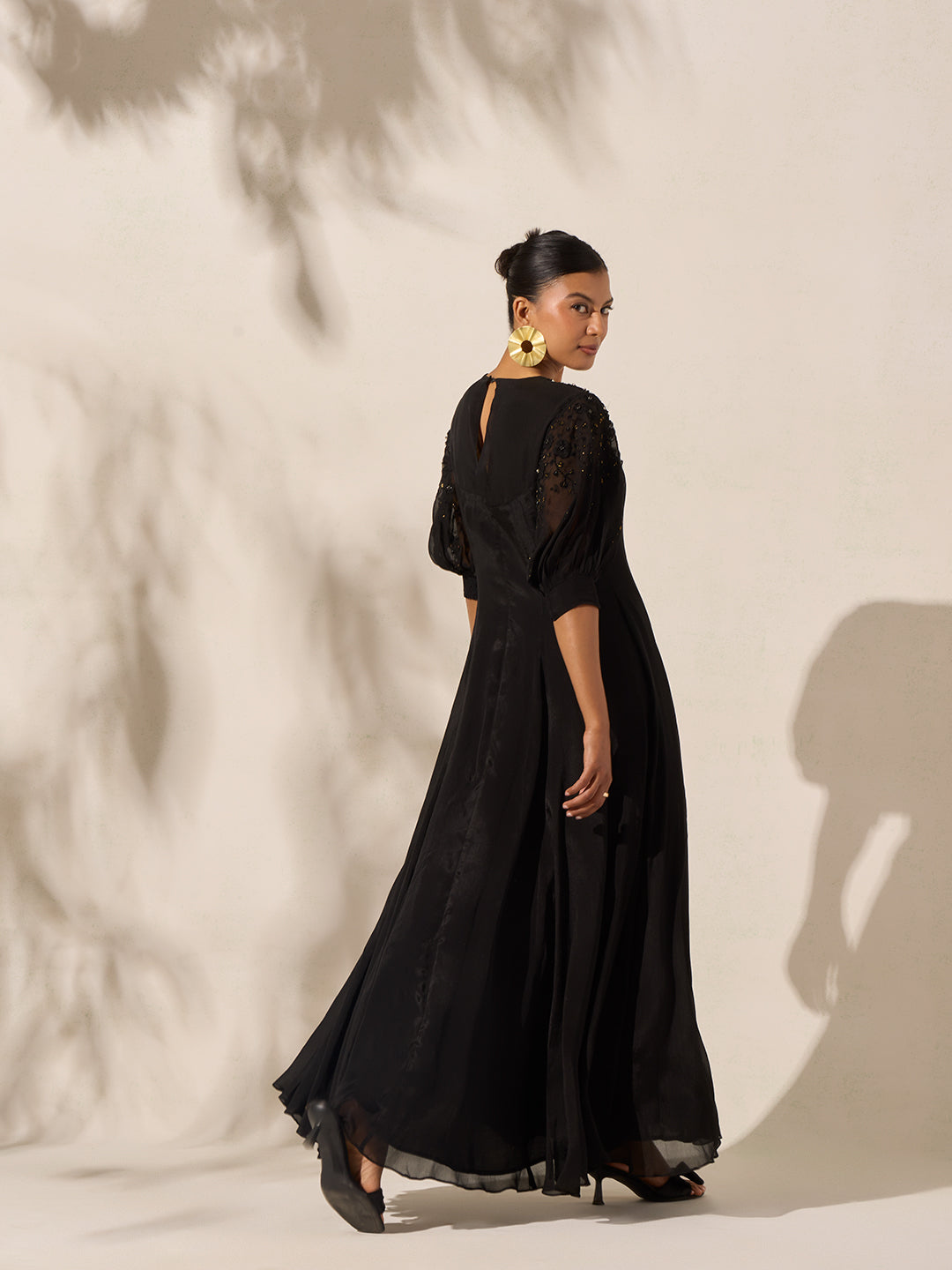 Embellished Maxi Dress - Black