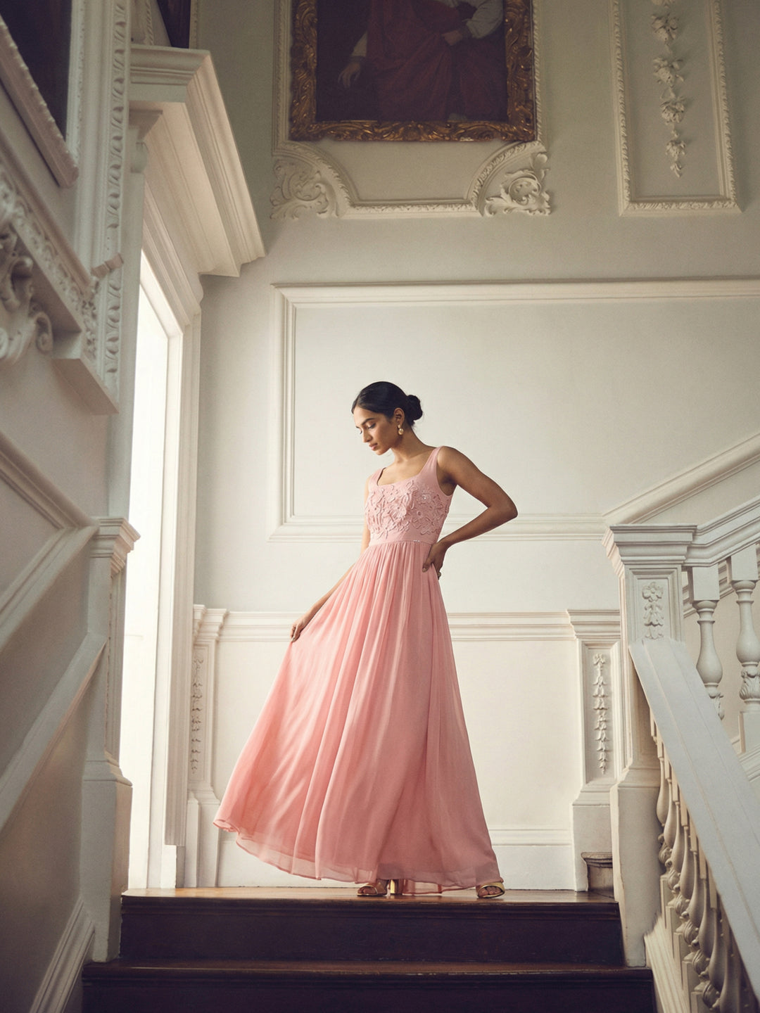 Floral Maxi Dress - Pink