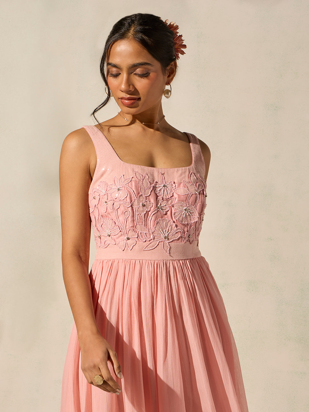 Floral Maxi Dress - Pink