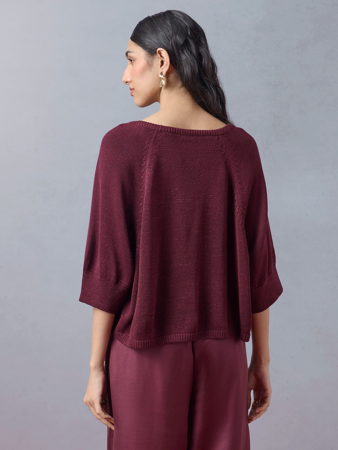 Knitted Top - Maroon
