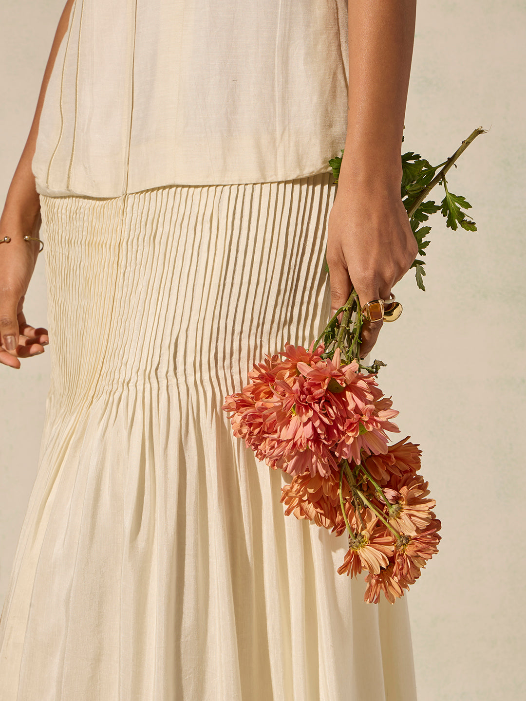 Embroidered Dress - Ivory