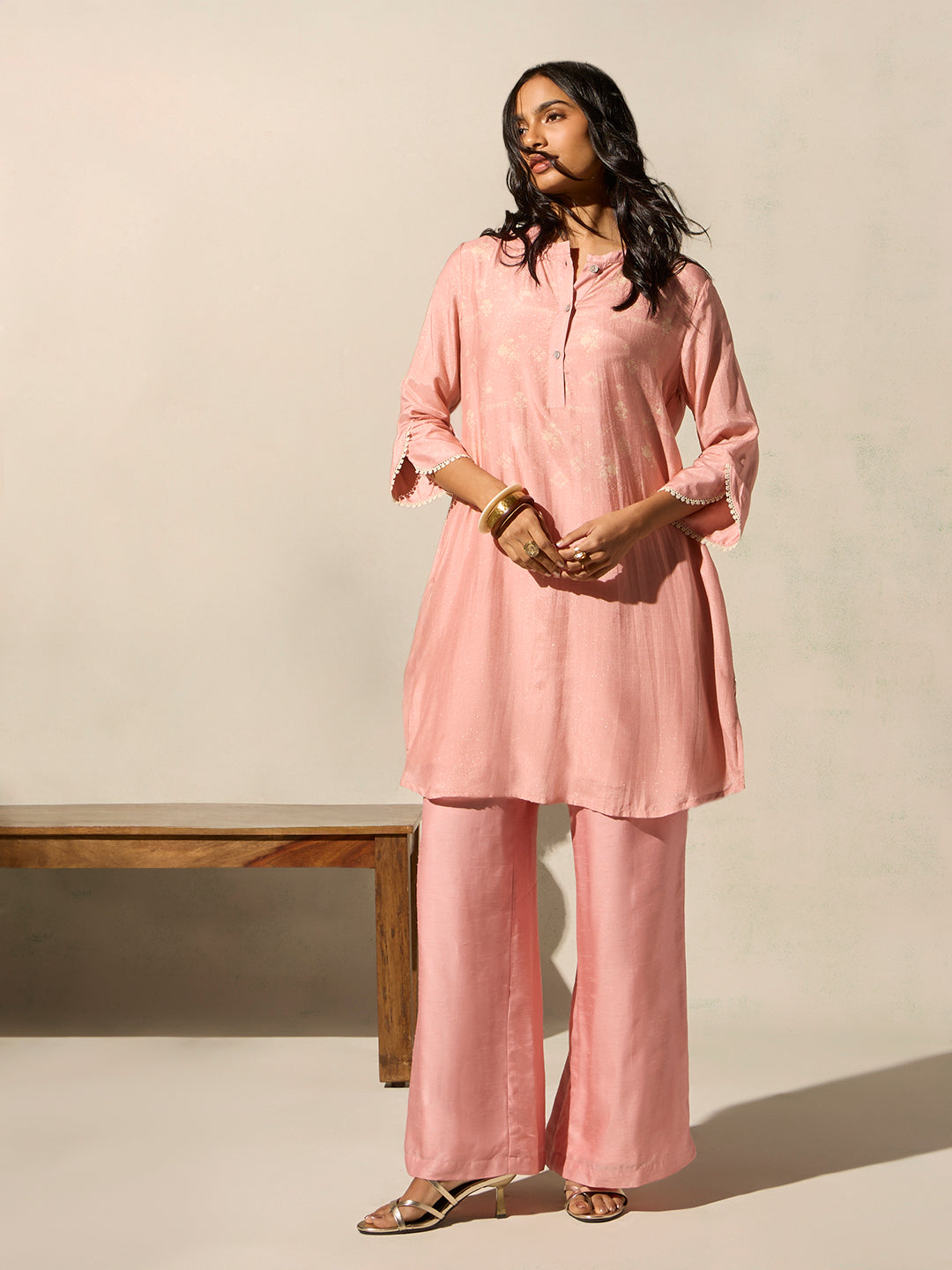 Printed Kurta - Pink