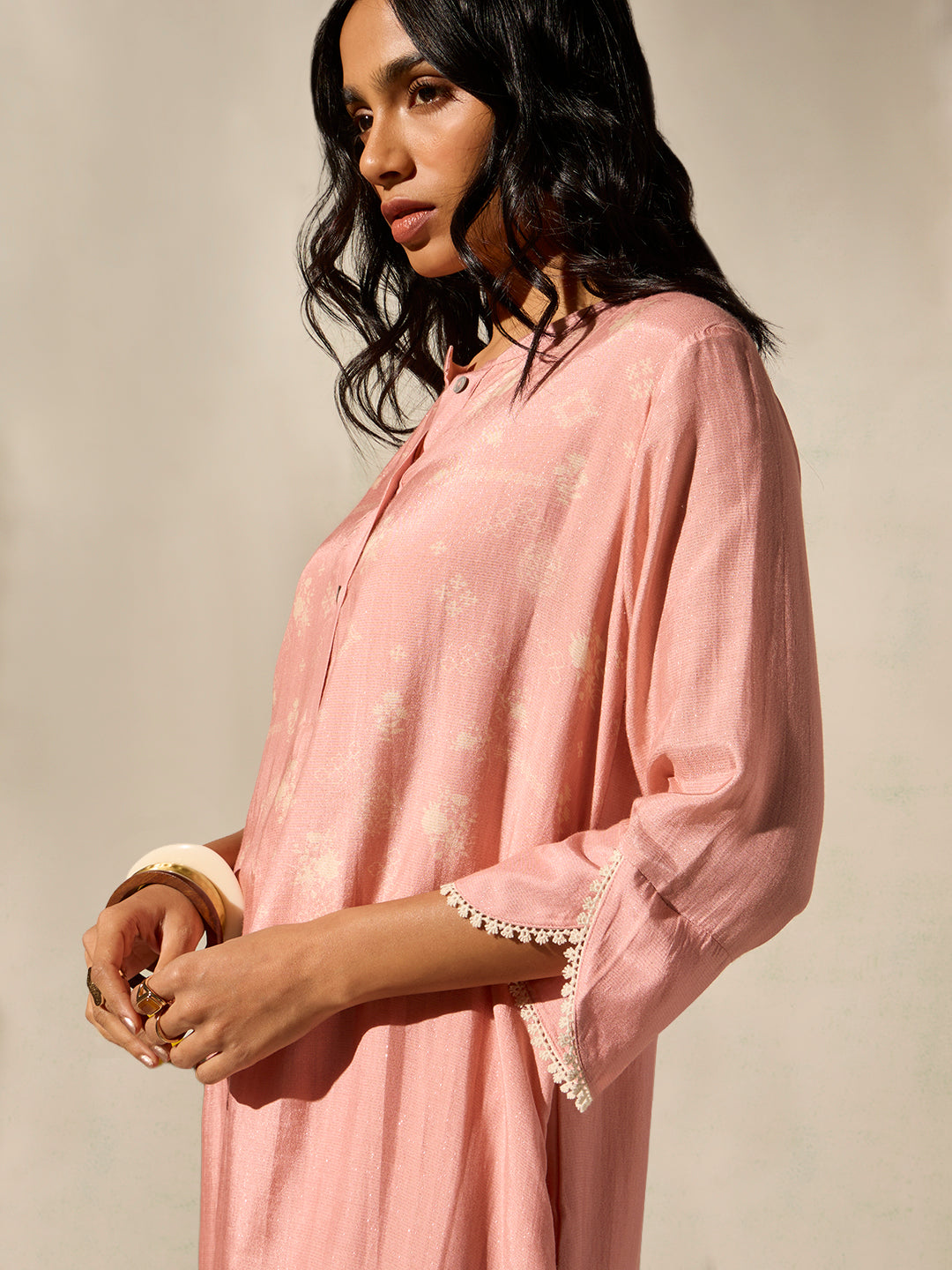 Printed Kurta - Pink