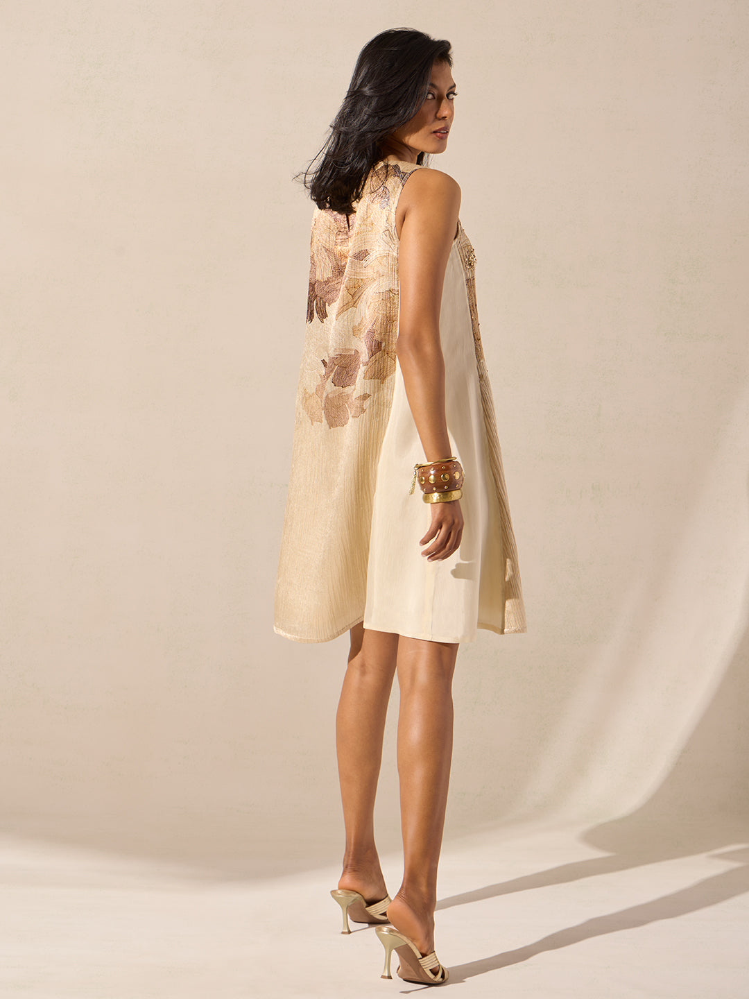 Printed Dress - Ivory