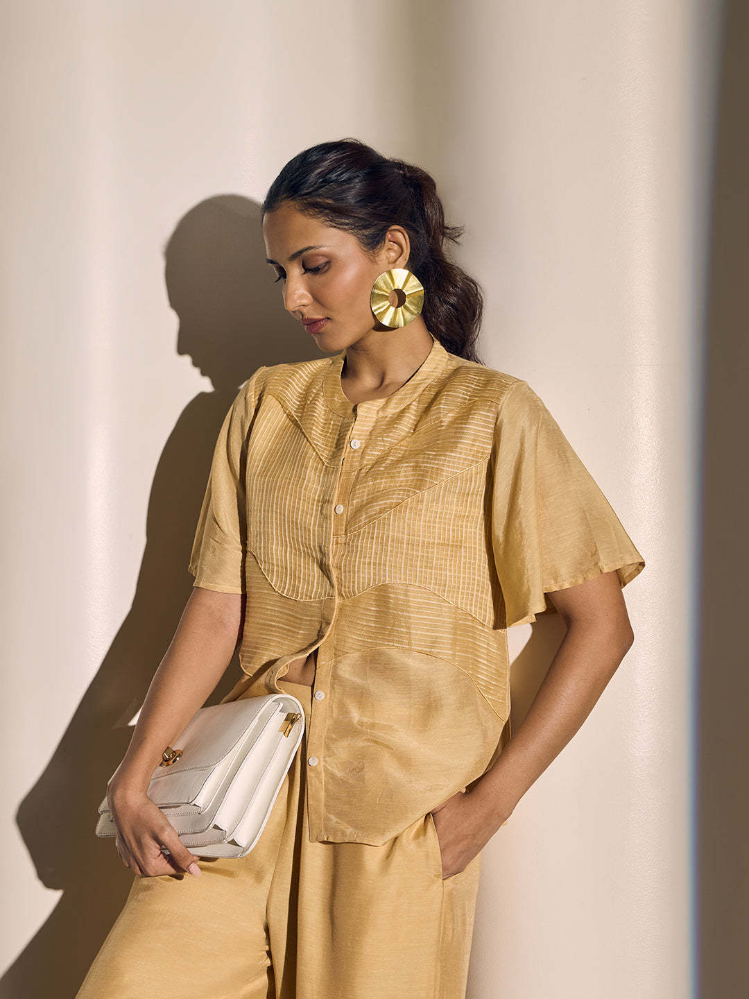 Self-Patterned Top - Cream