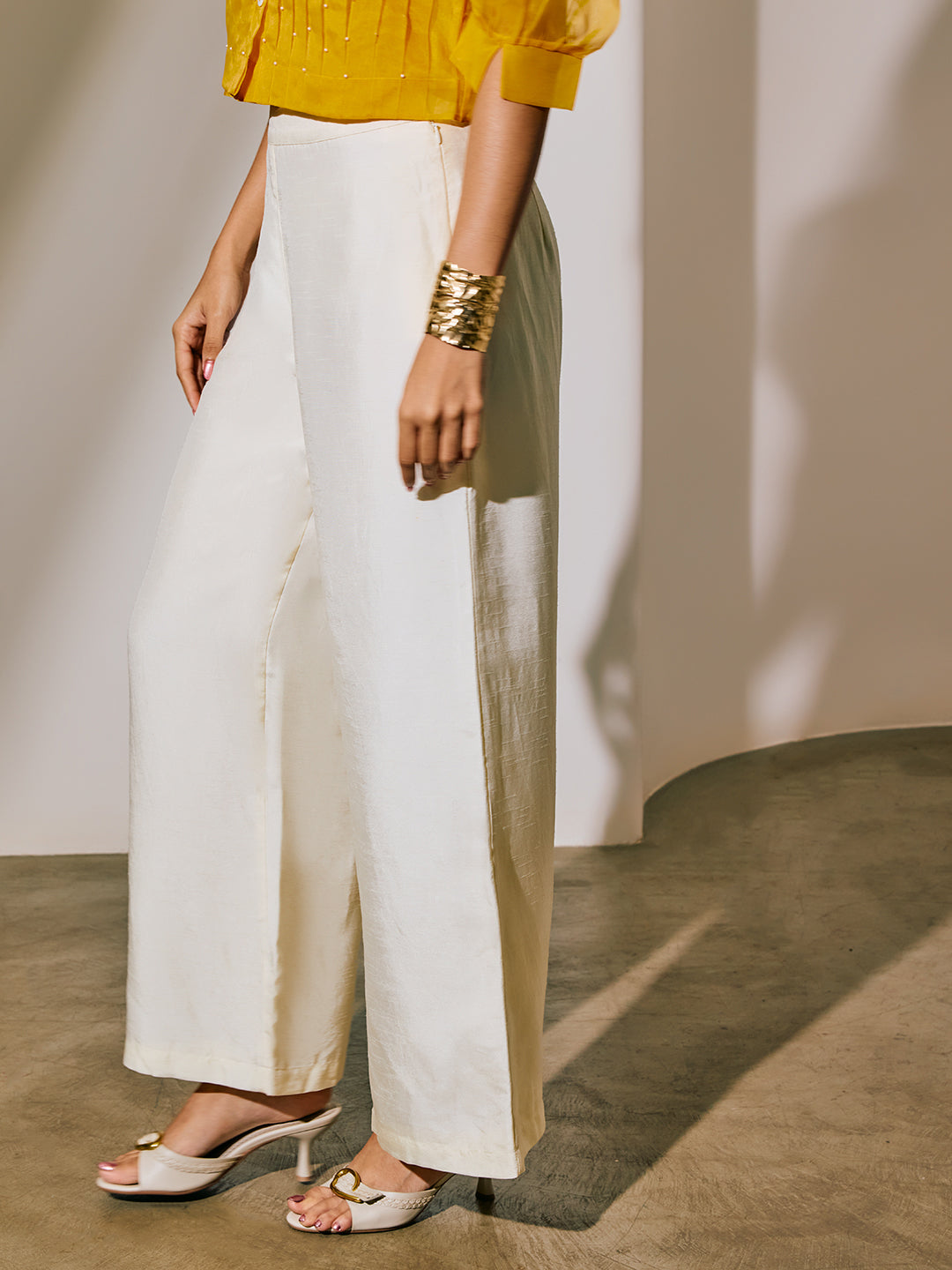 Straight-Leg Pants - White