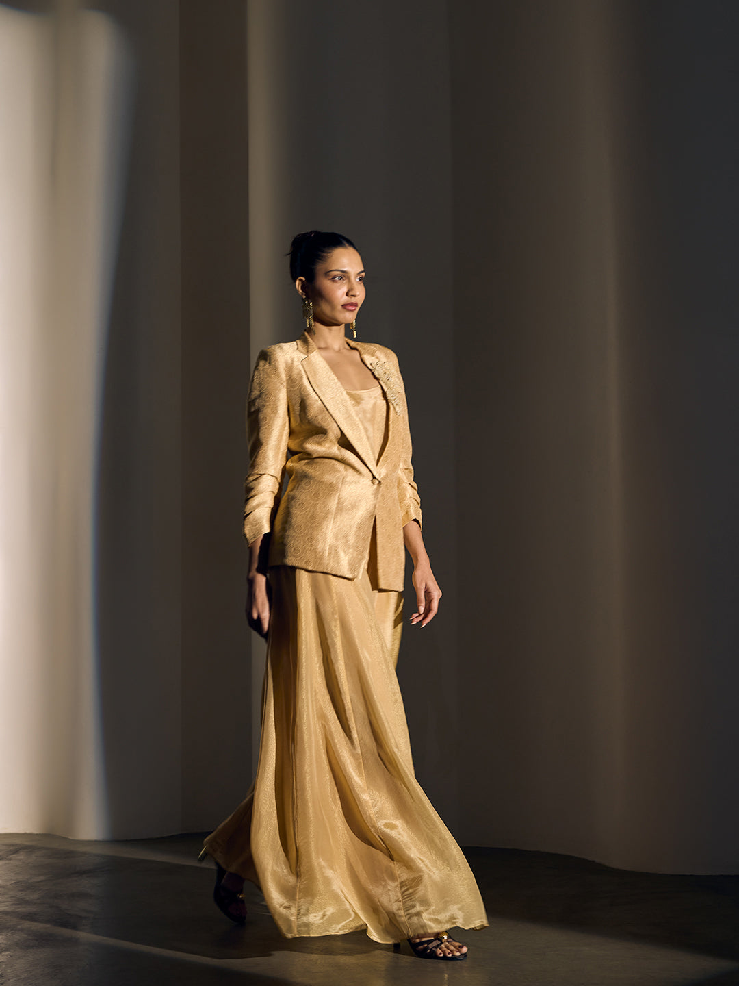 Jacquard Jacket Set - Cream