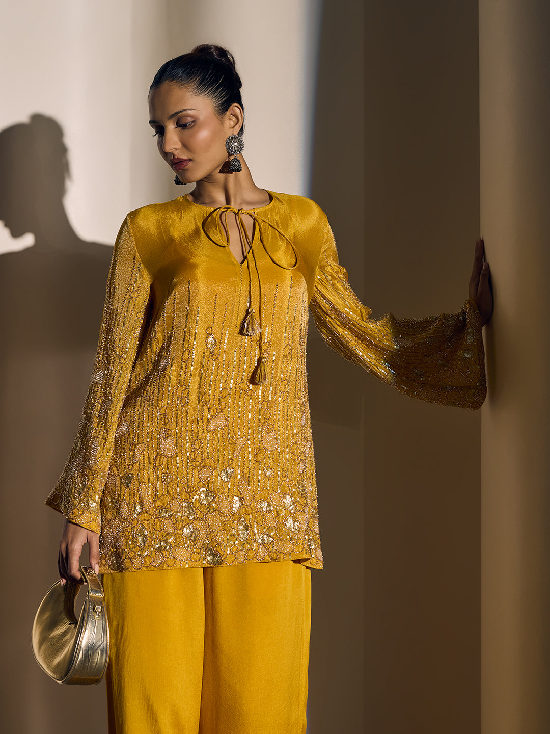 Embellished Kurta - Yellow