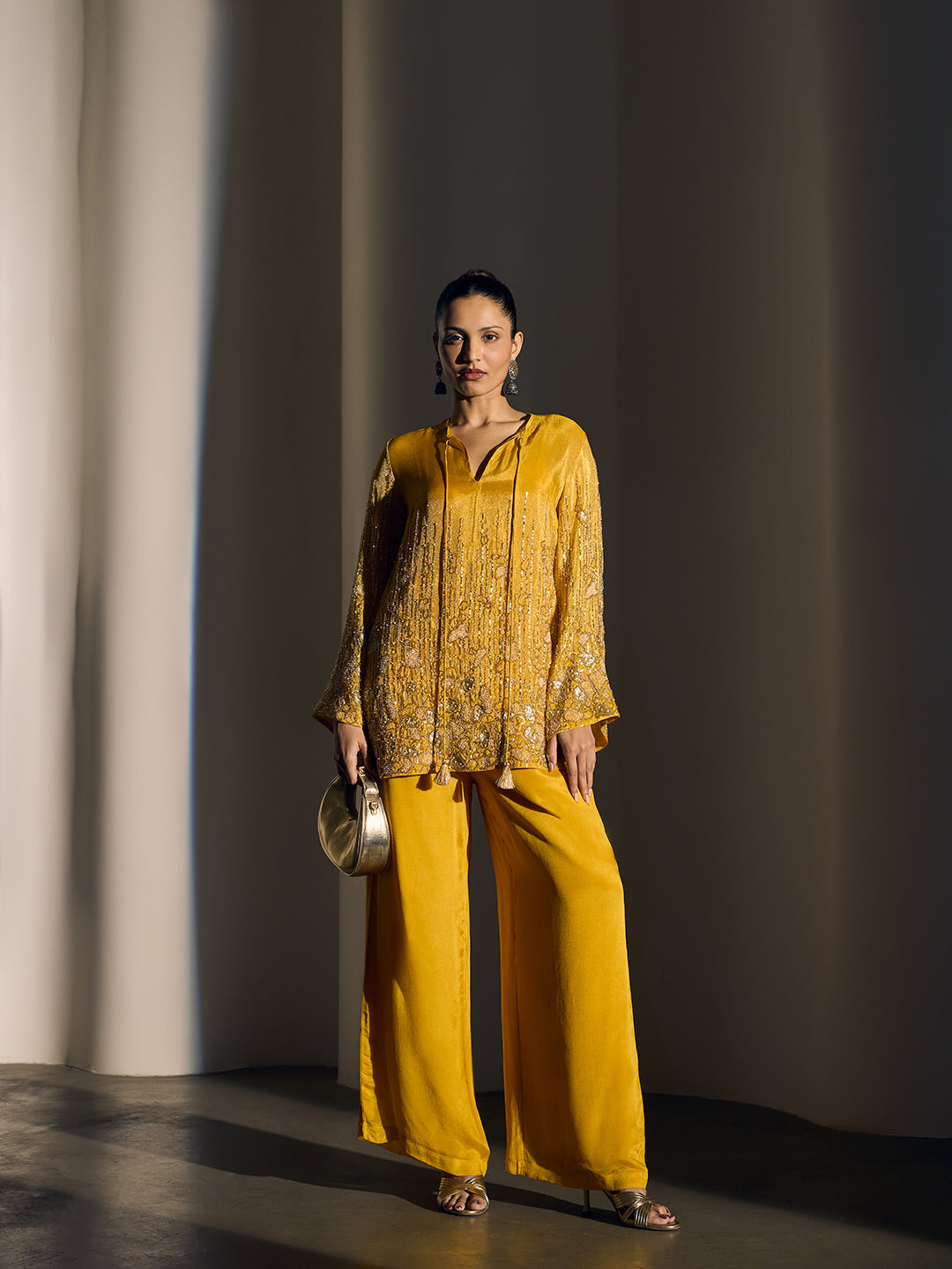 Embellished Kurta - Yellow