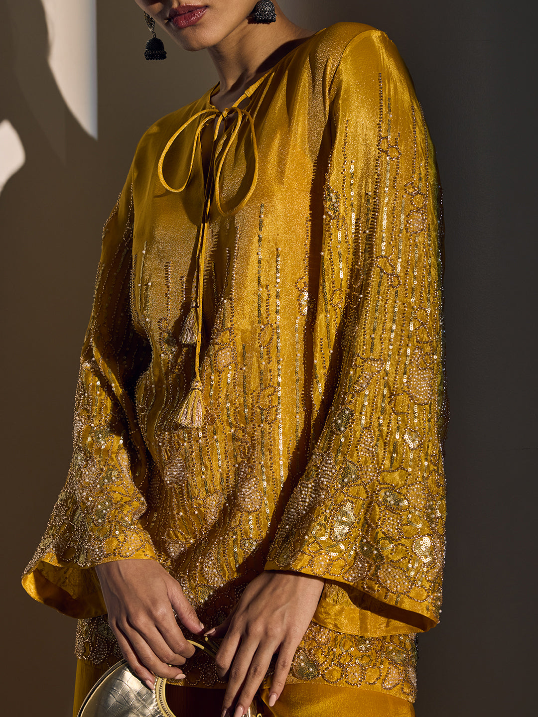 Embellished Kurta - Yellow