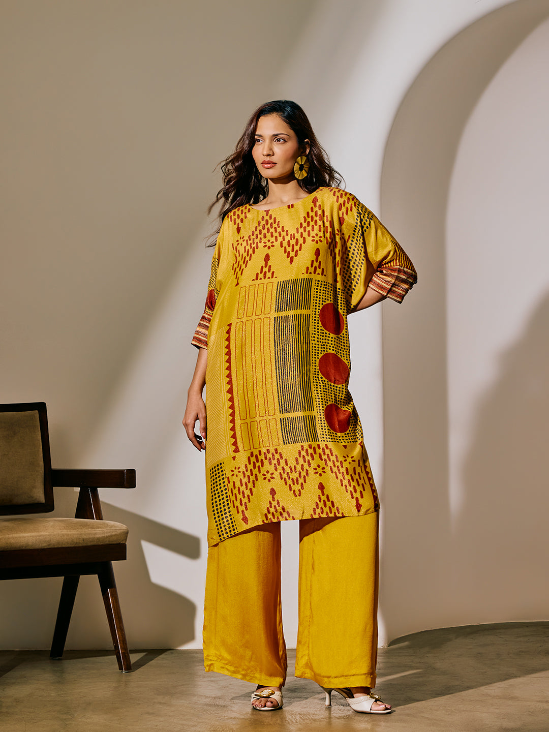 Straight-Leg Pants - Yellow