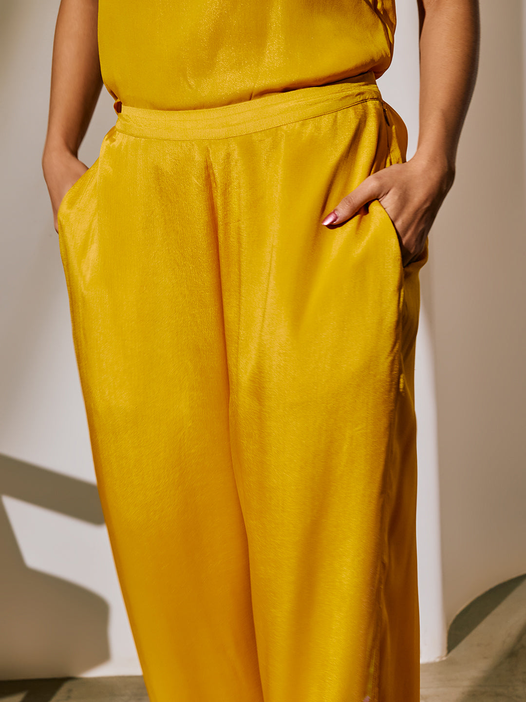 Straight-Leg Pants - Yellow