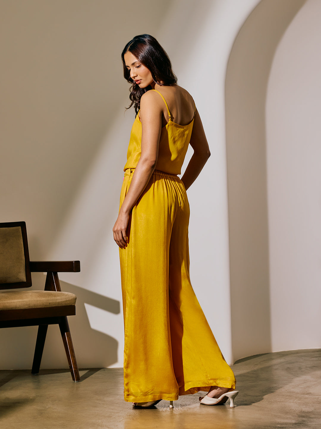 Straight-Leg Pants - Yellow