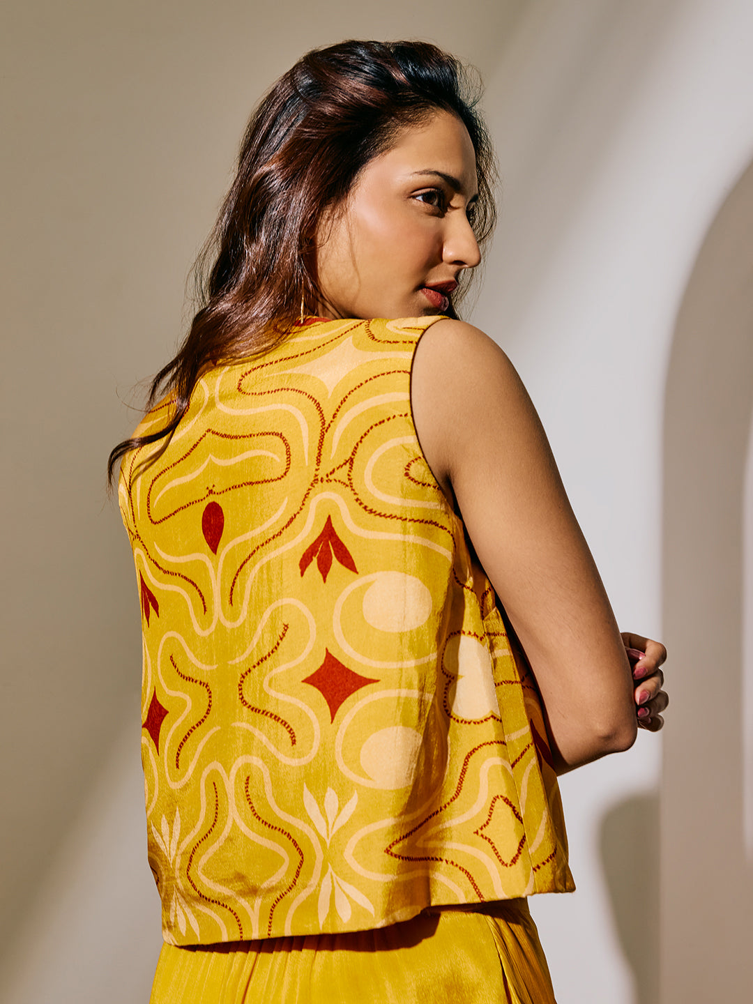 Printed Top - Yellow