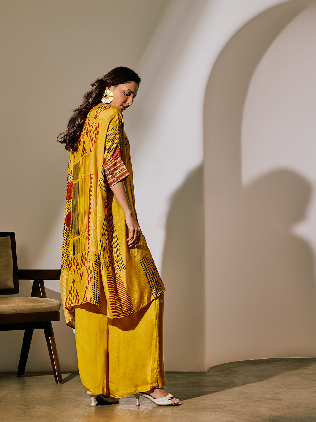 Printed Kurta - Yellow