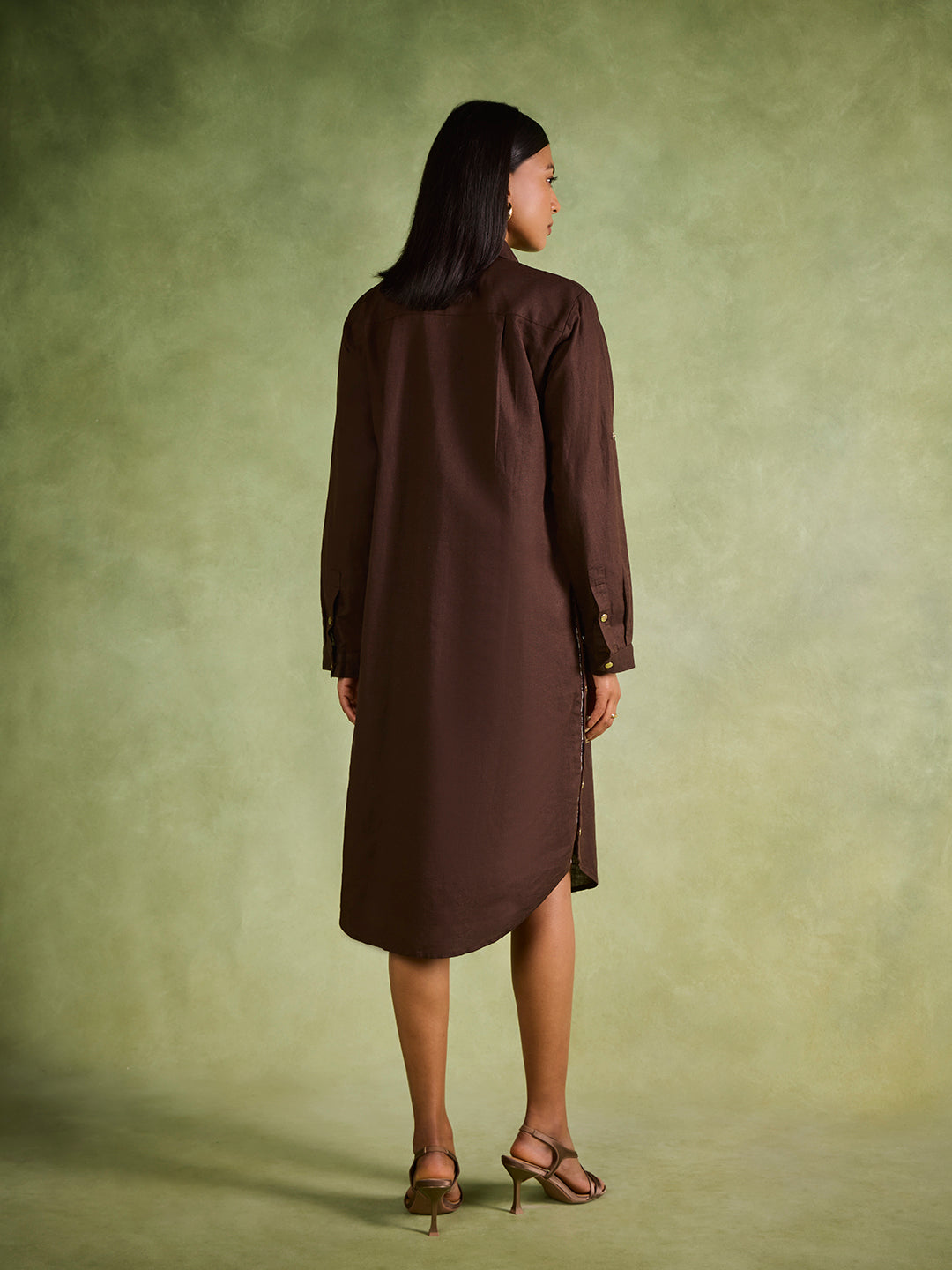 Shirt Dress – Brown