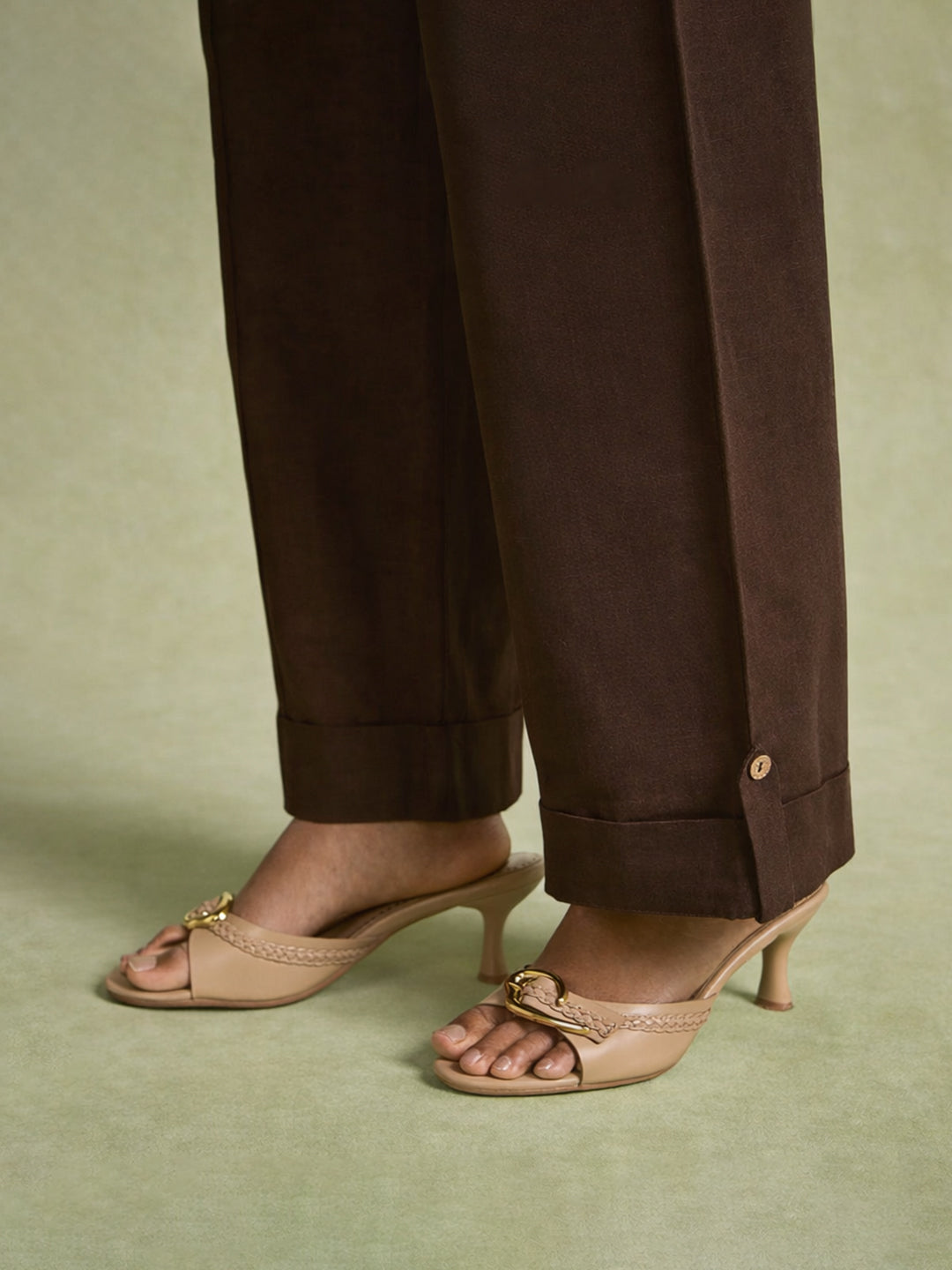 Straight-Leg Pants – Brown