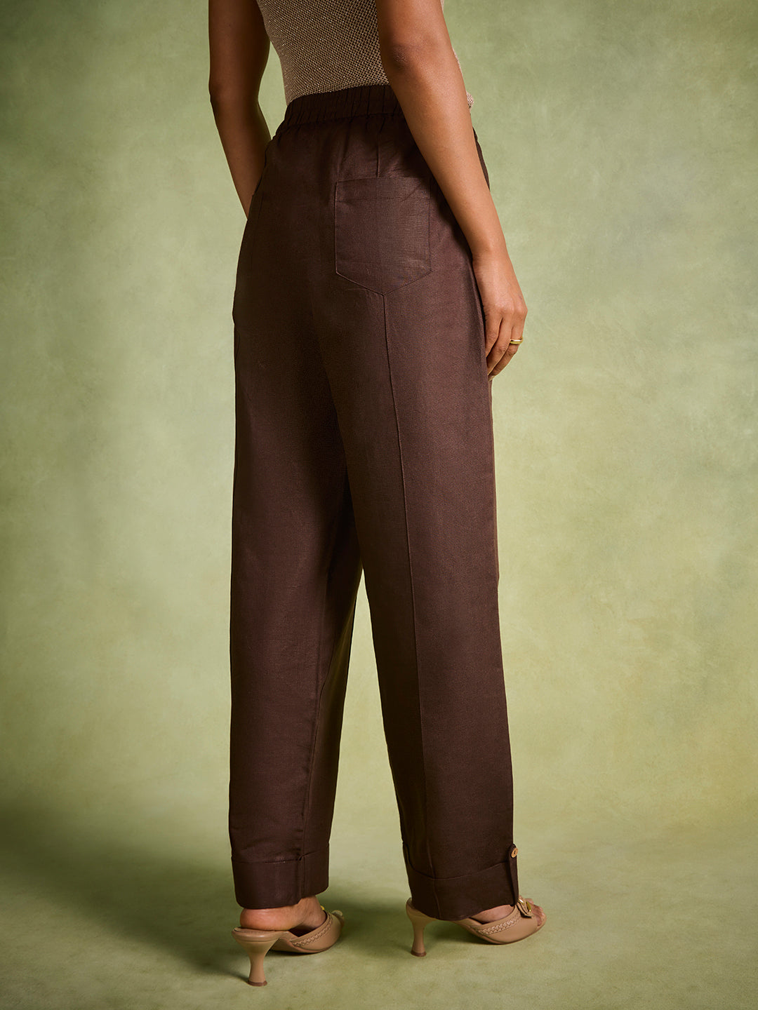 Straight-Leg Pants – Brown