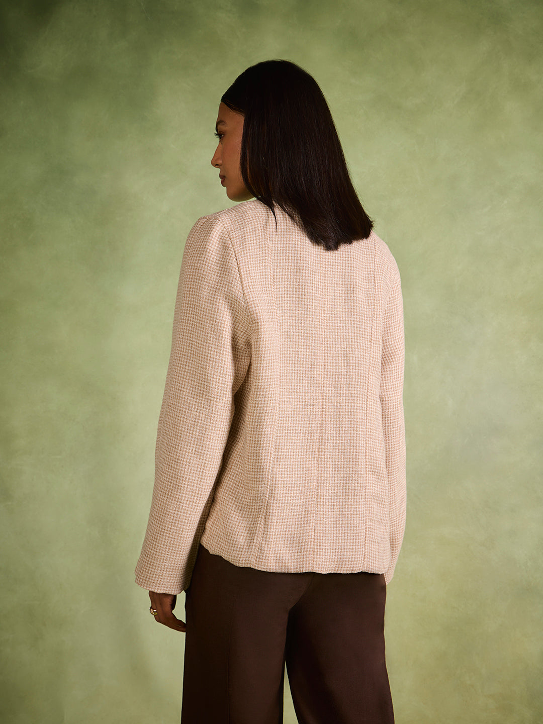 Textured Jacket – Beige