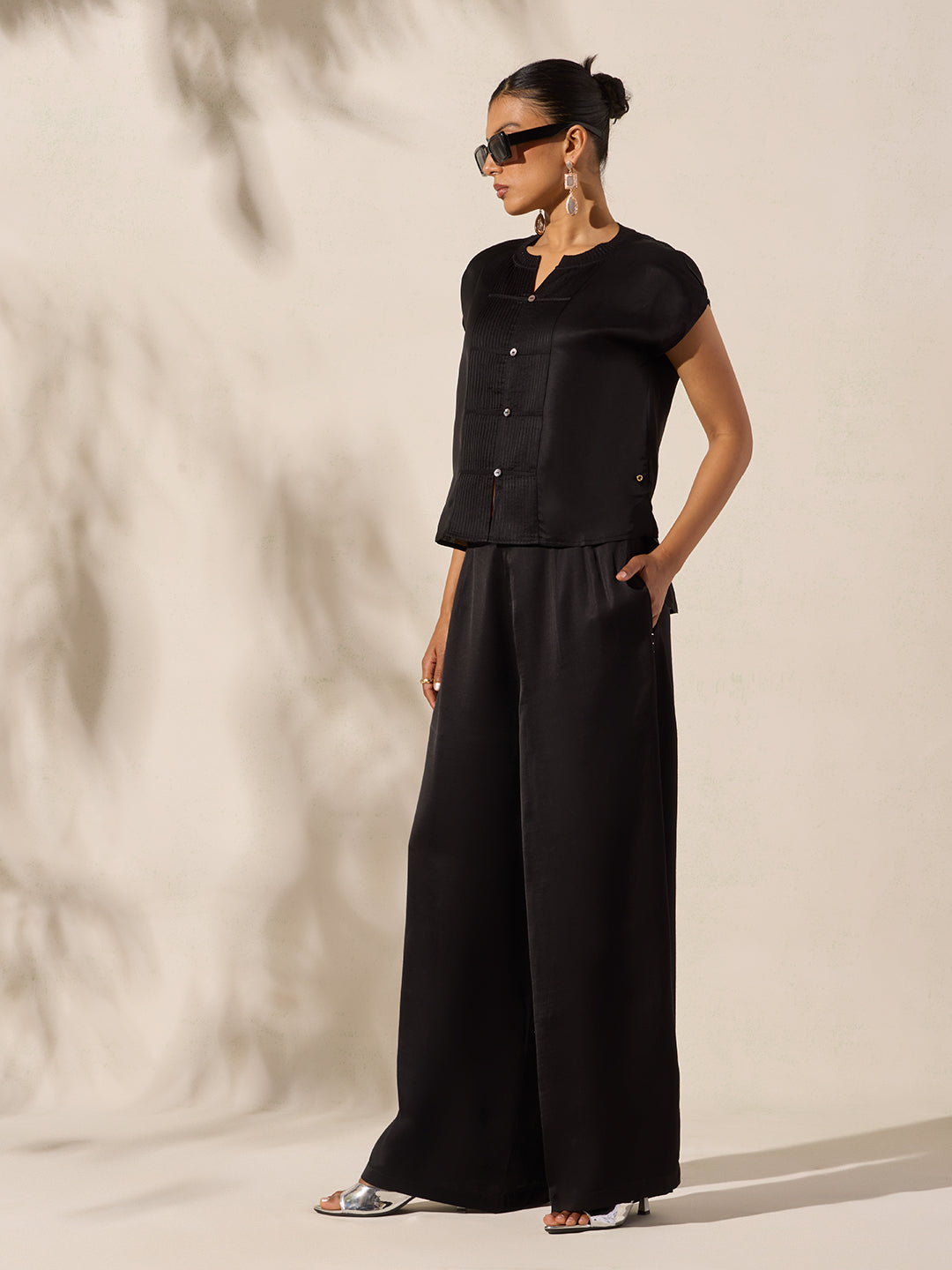 Embroidered Top - Black