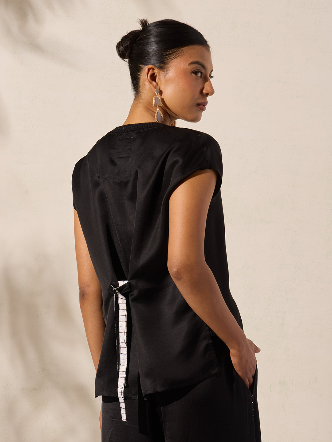 Embroidered Top - Black