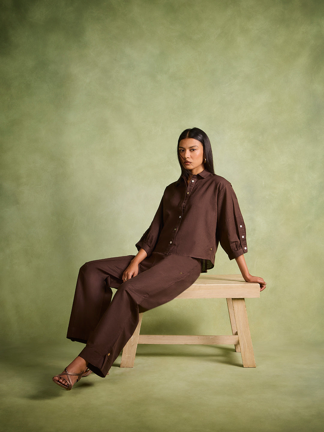 Solid Shirt – Brown