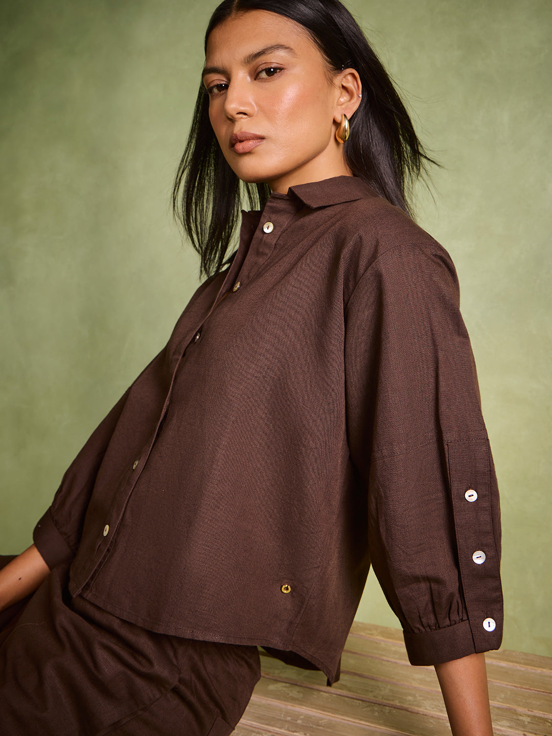 Solid Shirt – Brown