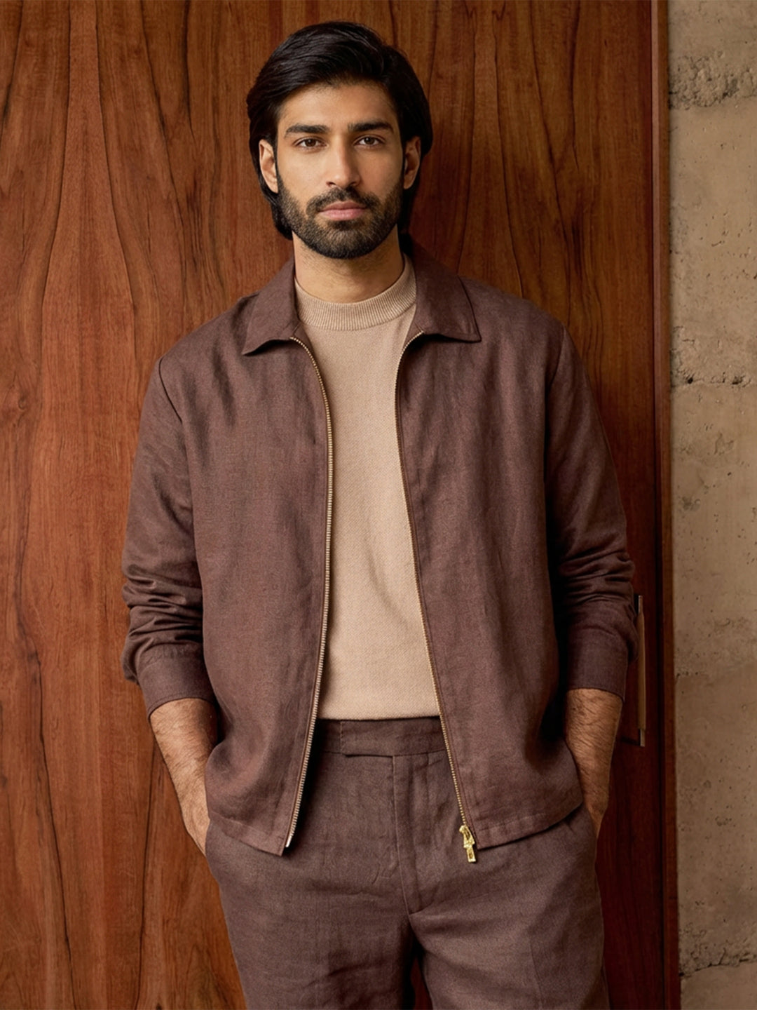 Linen Jacket - Brown