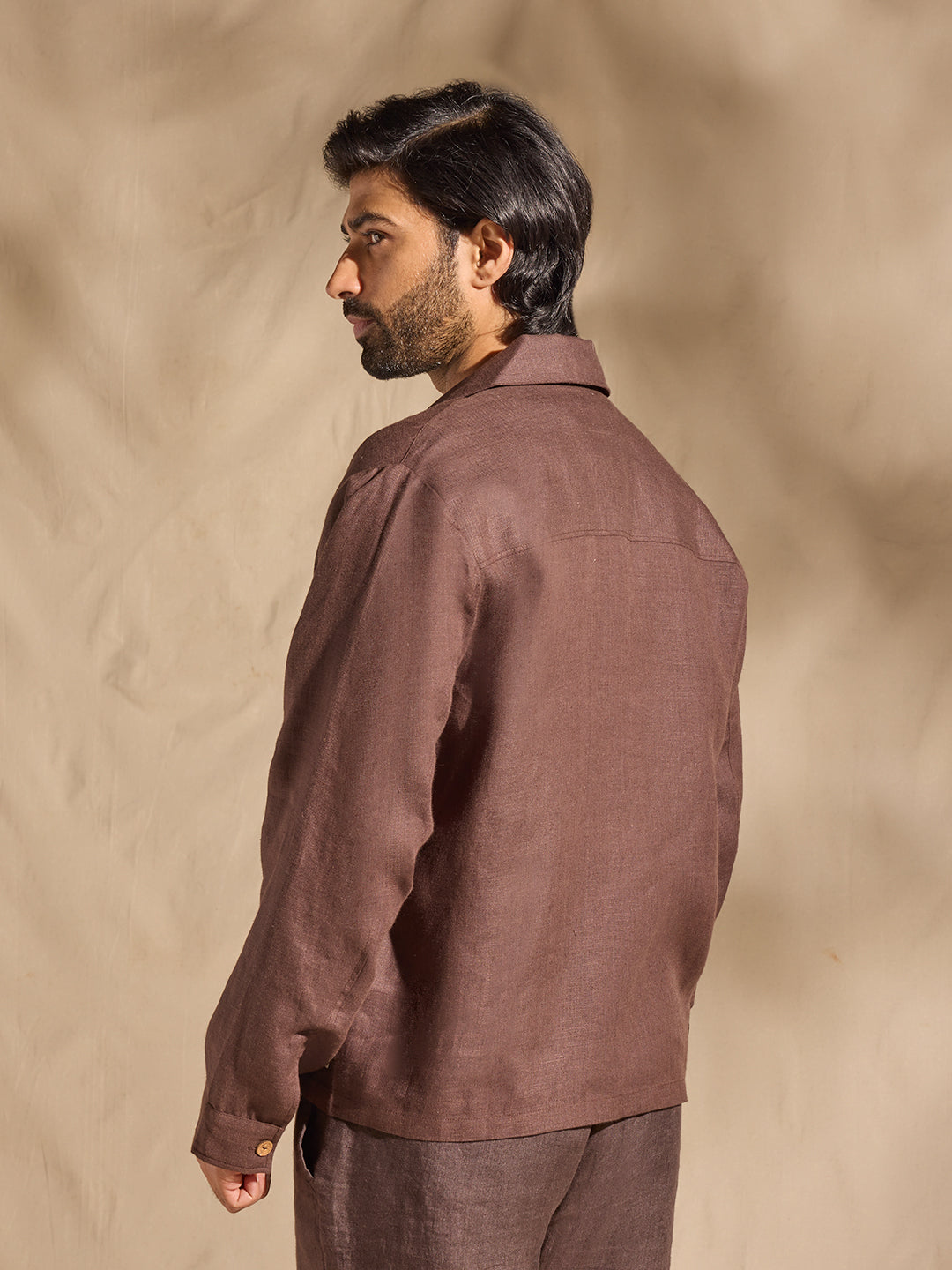 Linen Jacket - Brown