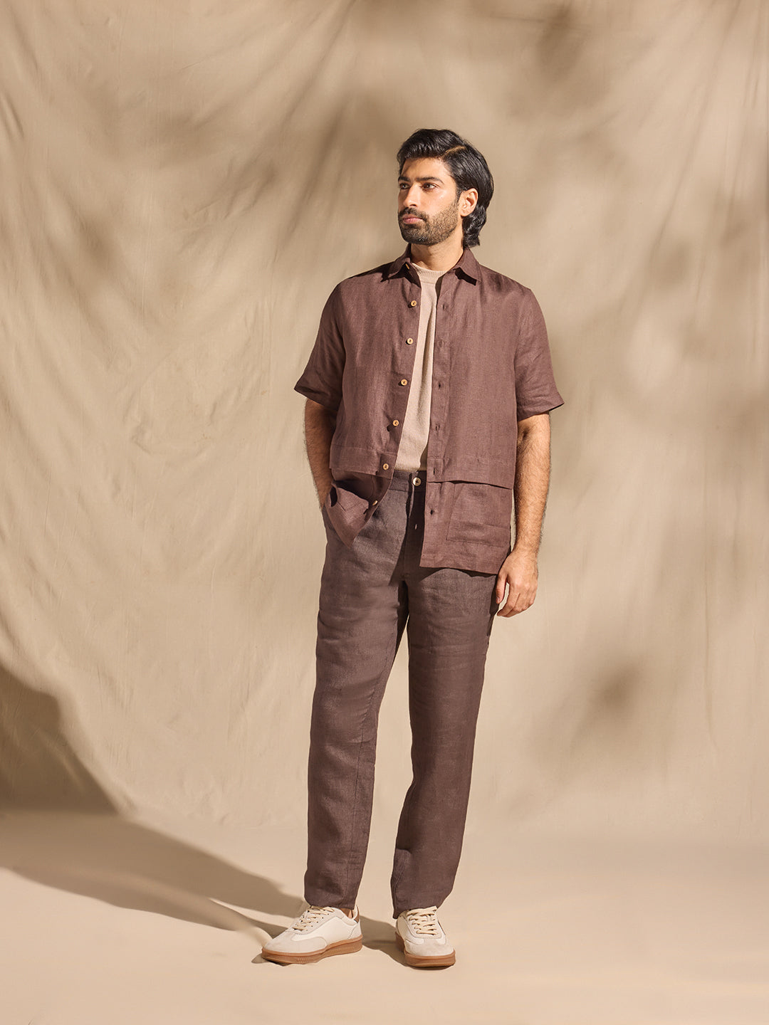 Linen Shirt - Brown