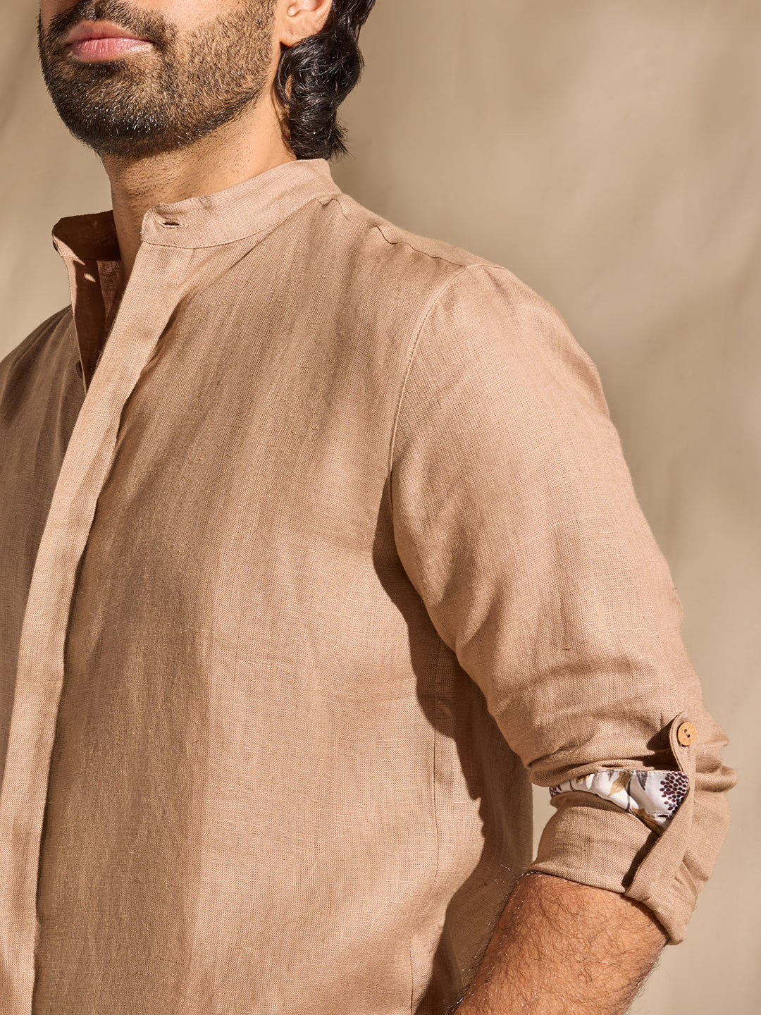 Solid Shirt - Light Brown