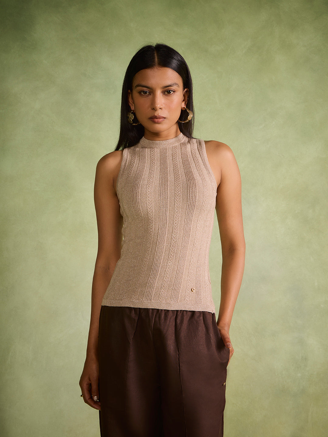 Knit Top – Beige