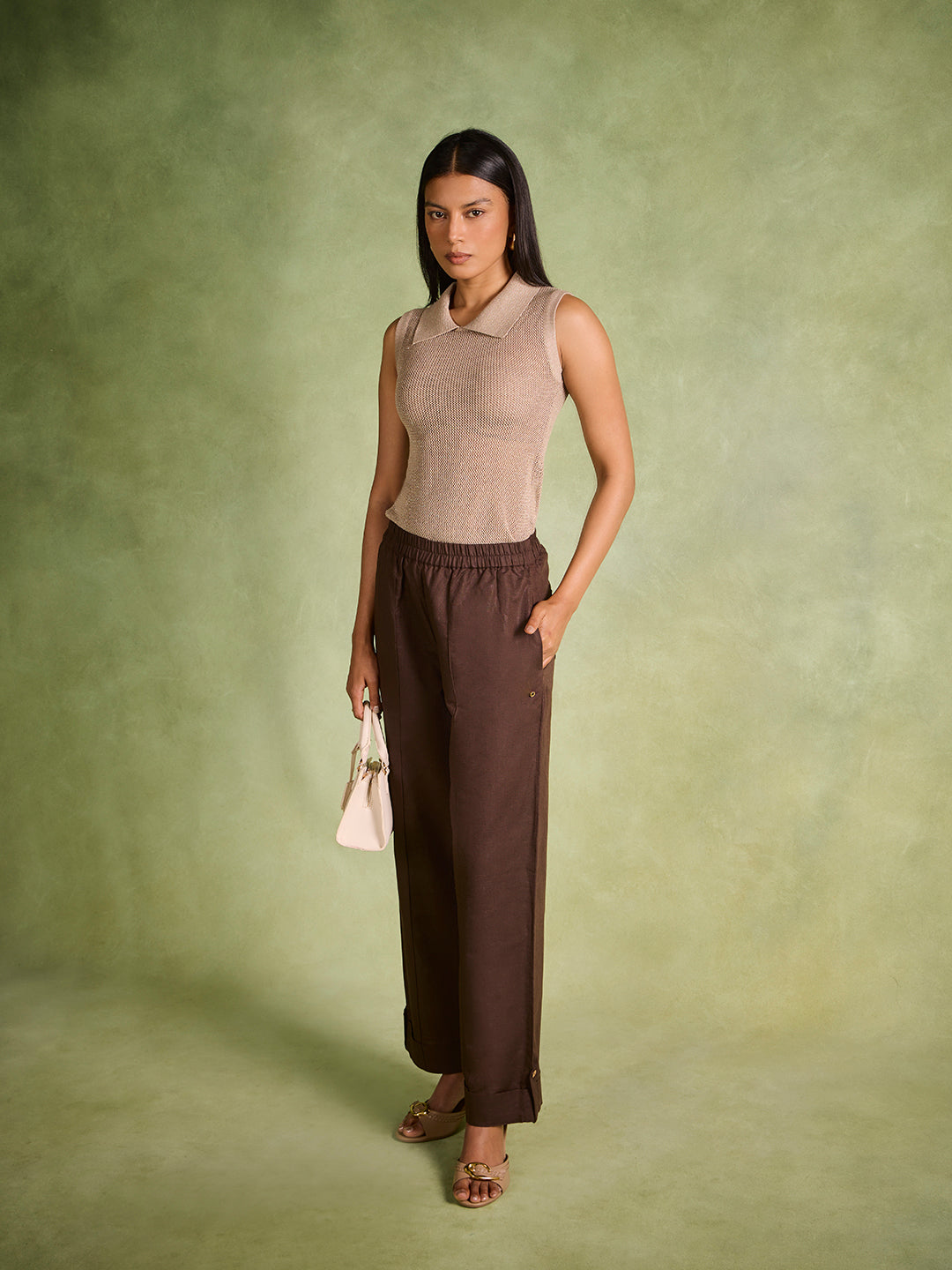 Buy Knit Top – Beige from Samoh