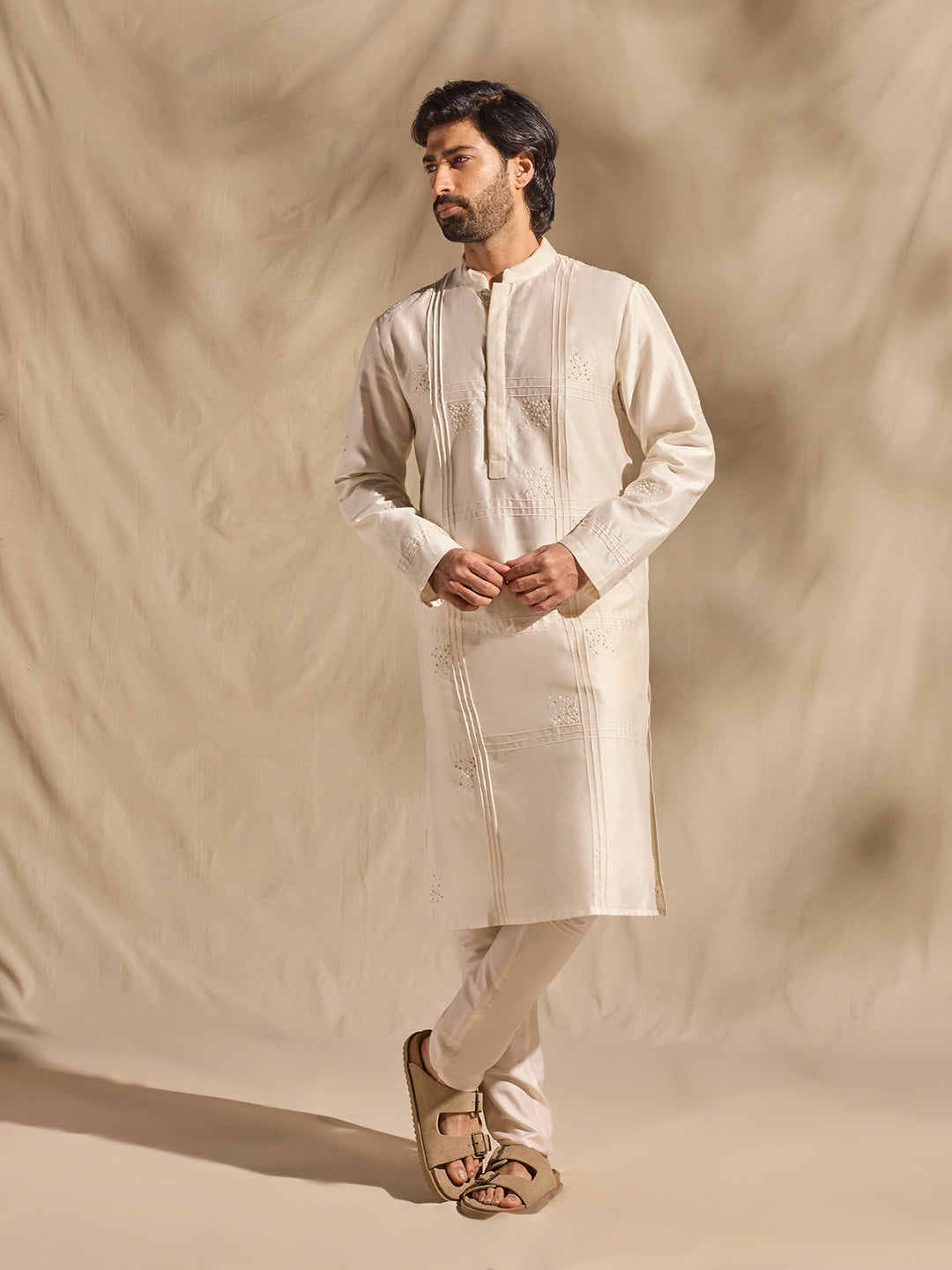 Embellished Kurta - White