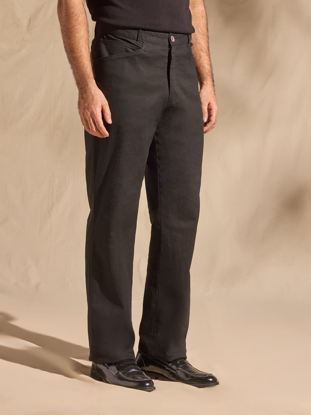Solid Trousers - Black