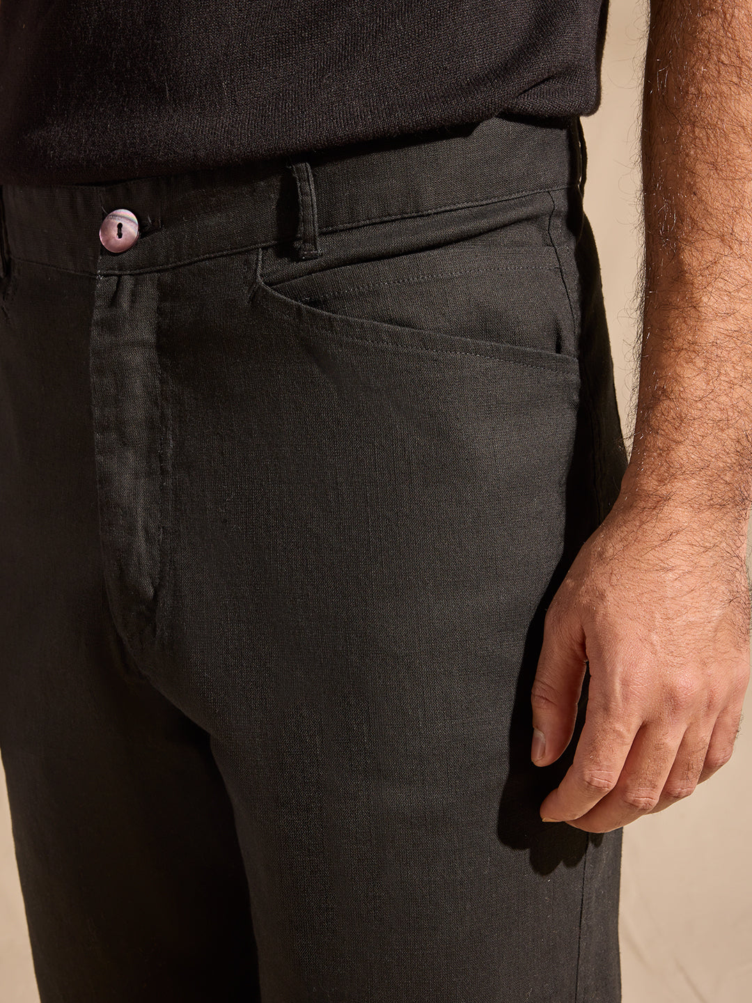 Solid Trousers - Black