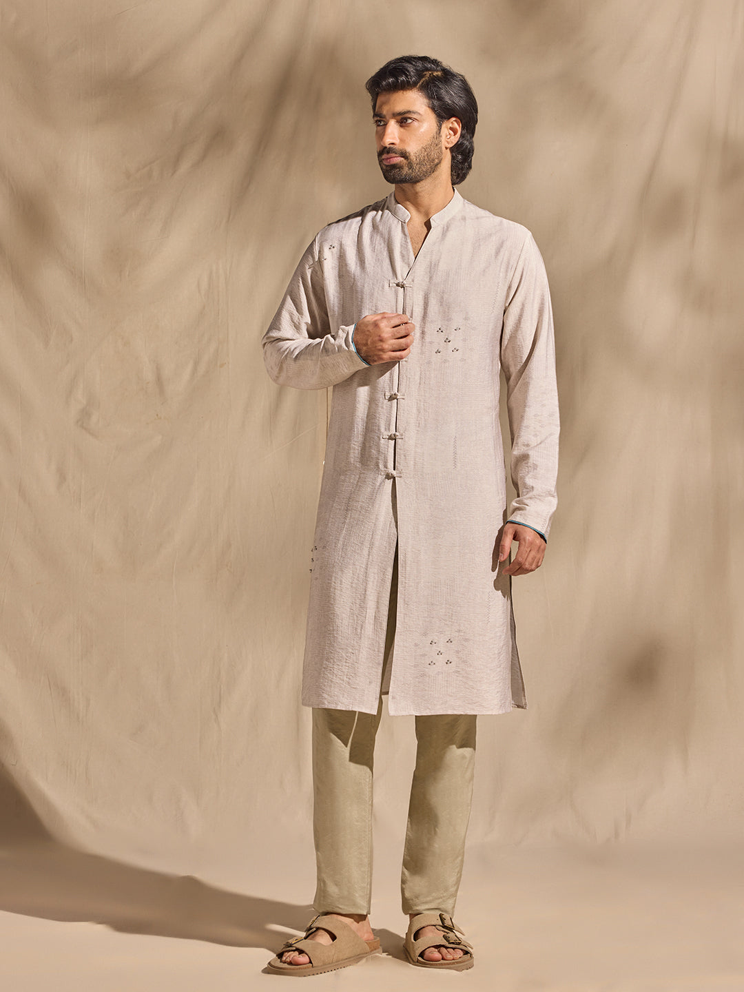 Printed Kurta - Grey