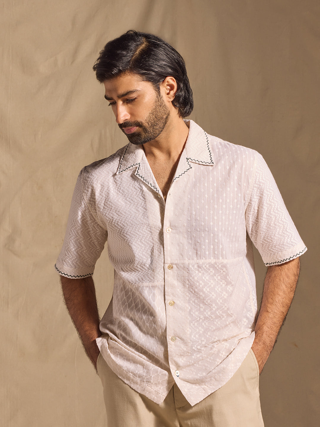 Embroidered Cotton Shirt - White