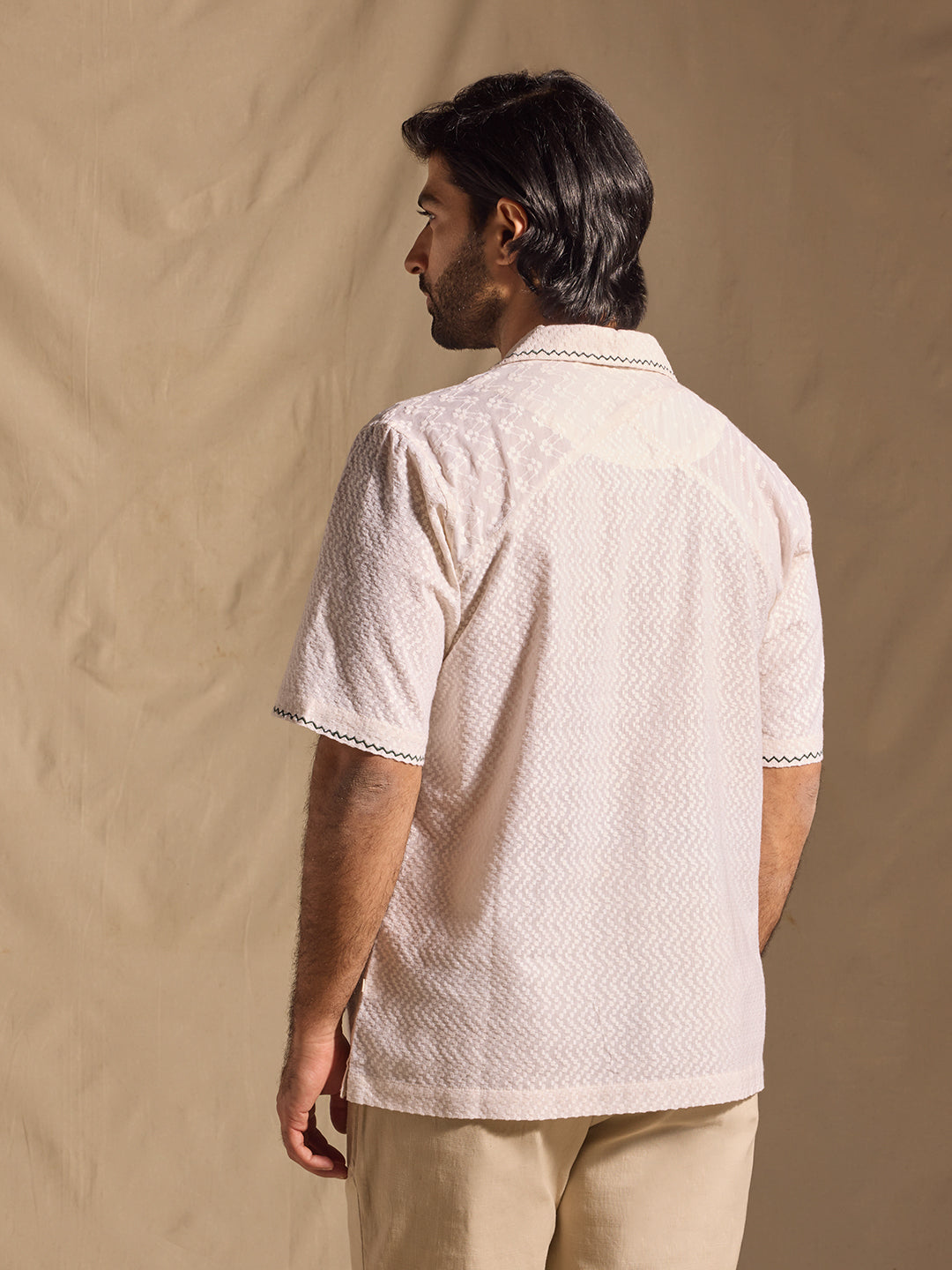 Embroidered Cotton Shirt - White