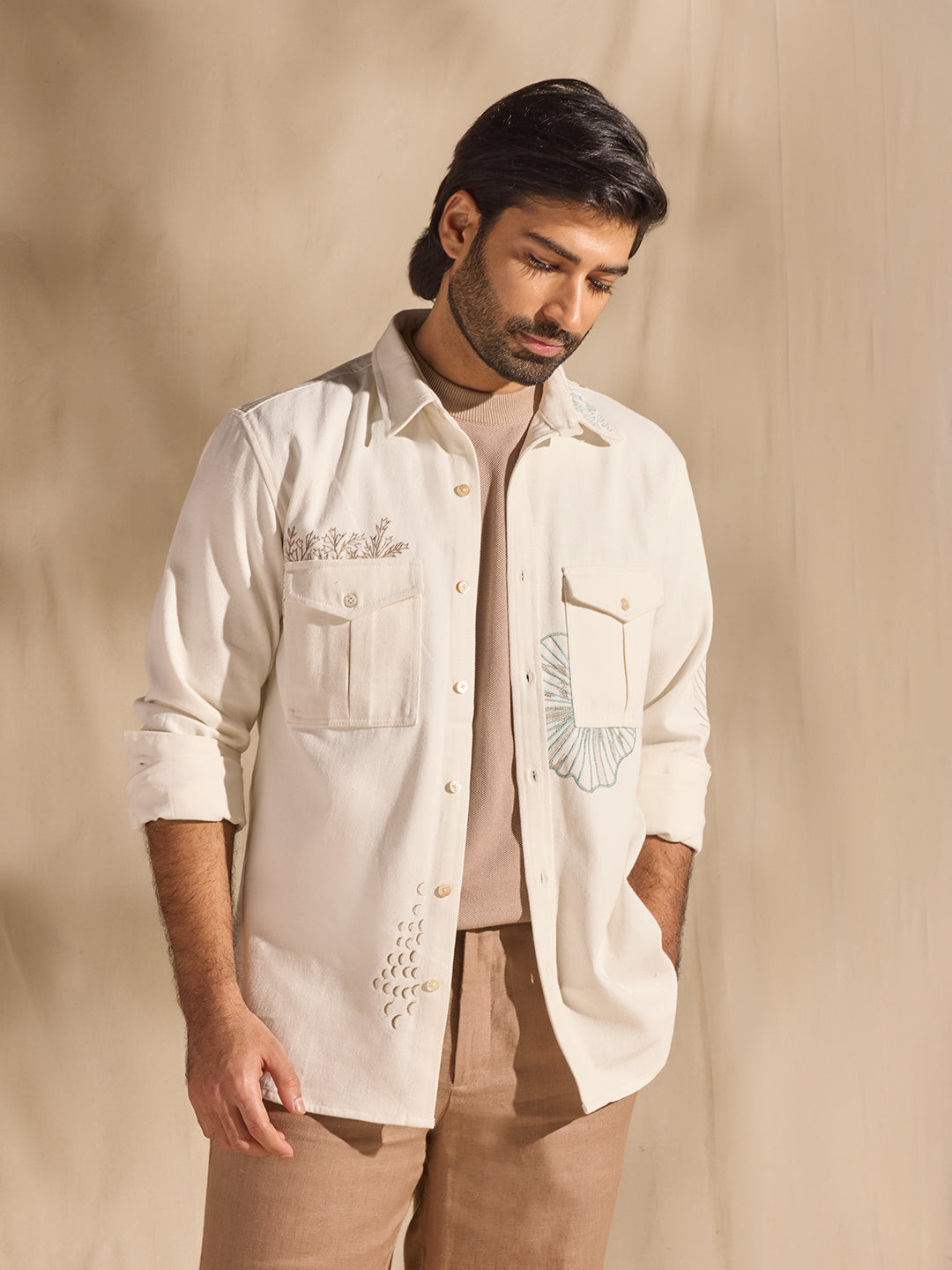 Embroidered Shirt - White