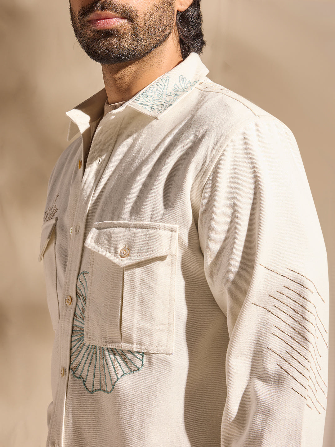 Embroidered Shirt - White