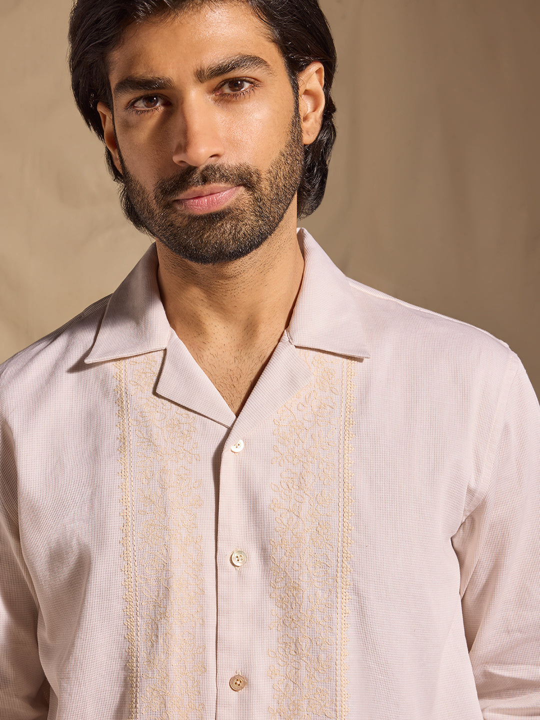 Embroidered Cotton Shirt - White