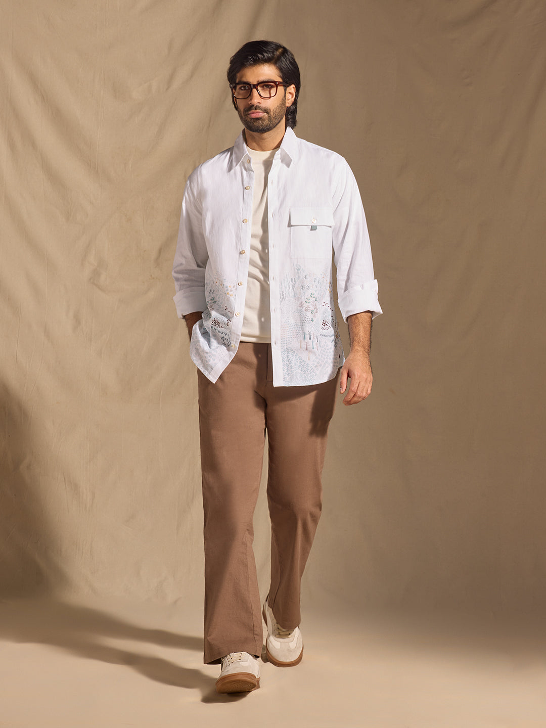 Printed Shirt - White