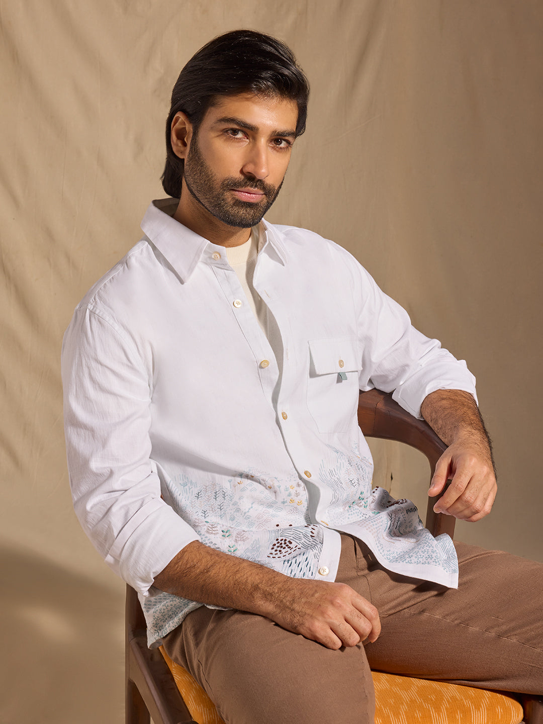 Printed Shirt - White