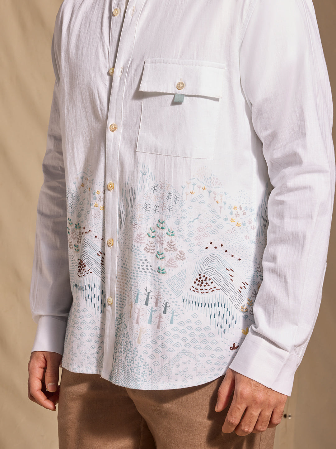 Printed Shirt - White