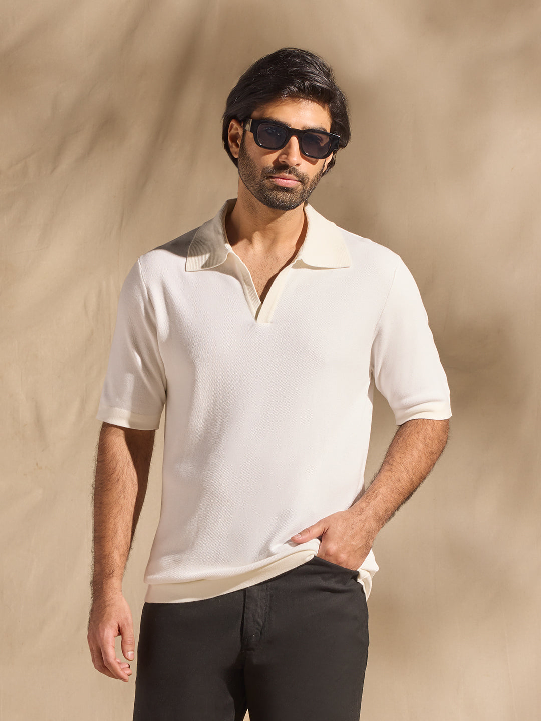 Solid Polo T-Shirt - White