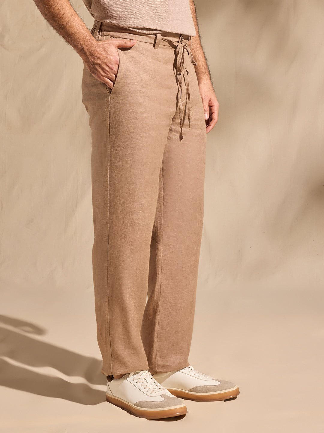 Solid Pants - Beige