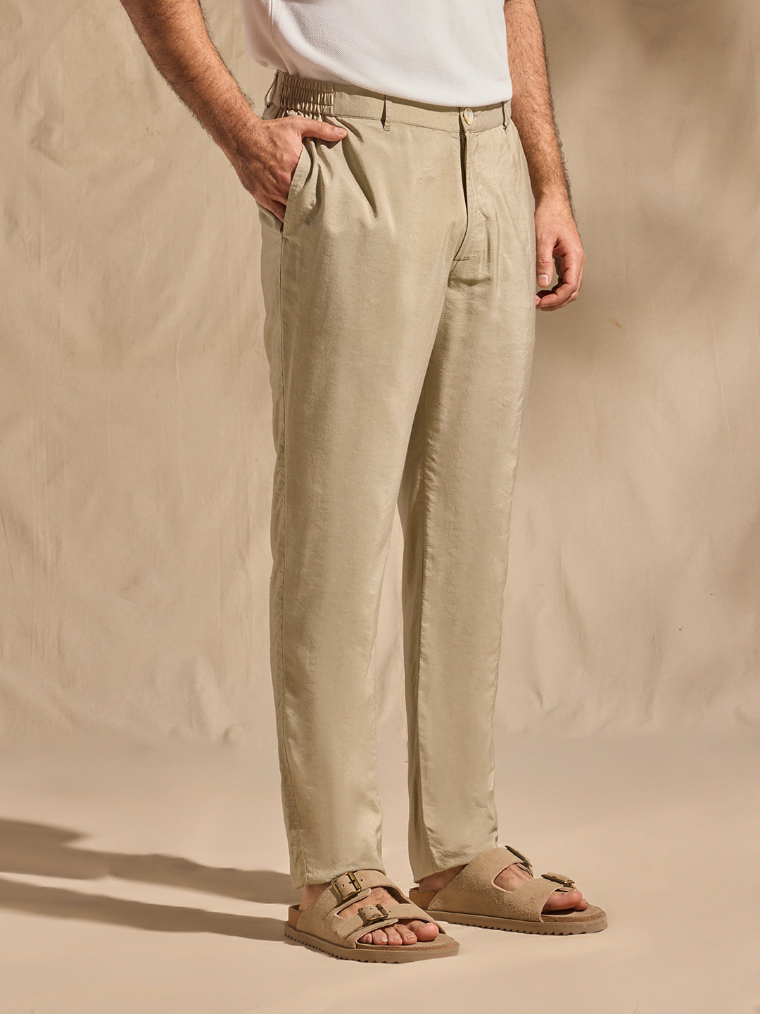 Solid Trousers - Oyester